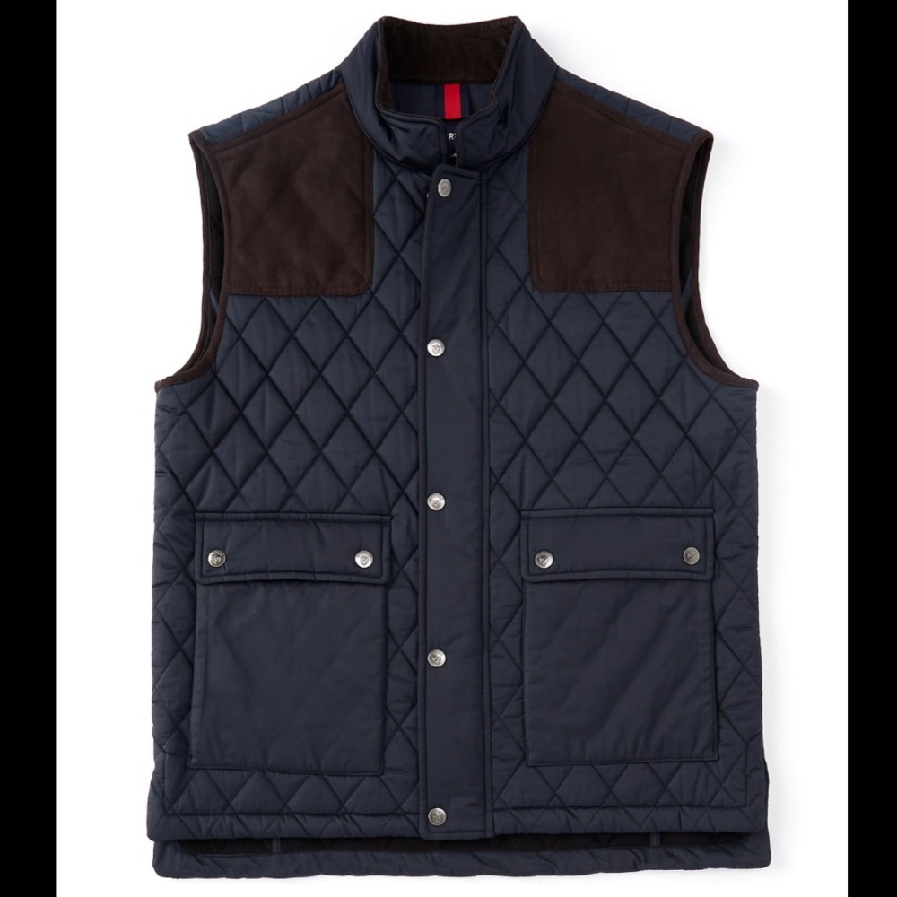 EUC Men’s Cremieux Quilted Ethan Vest sz Extra Large Tall, Blue